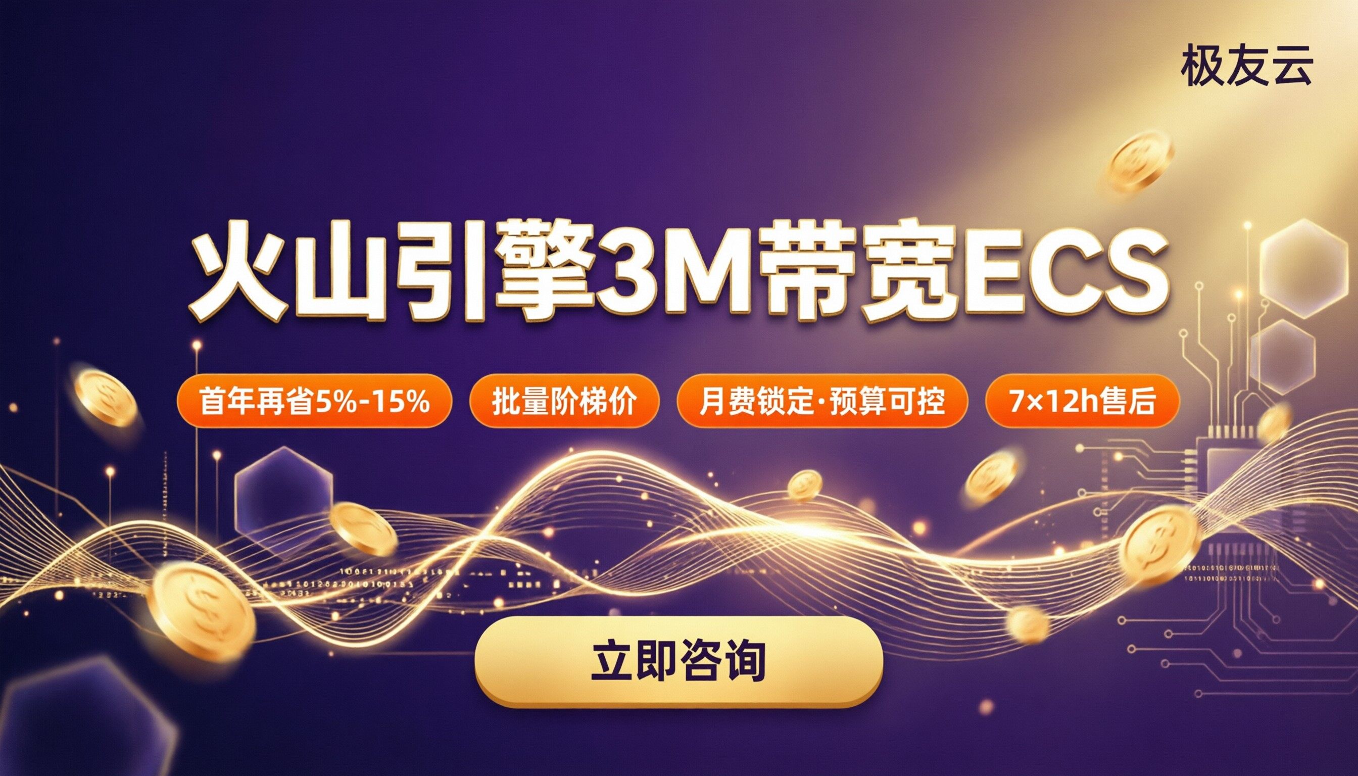 火山引擎3M带宽ECS价格:哪家买更划算
