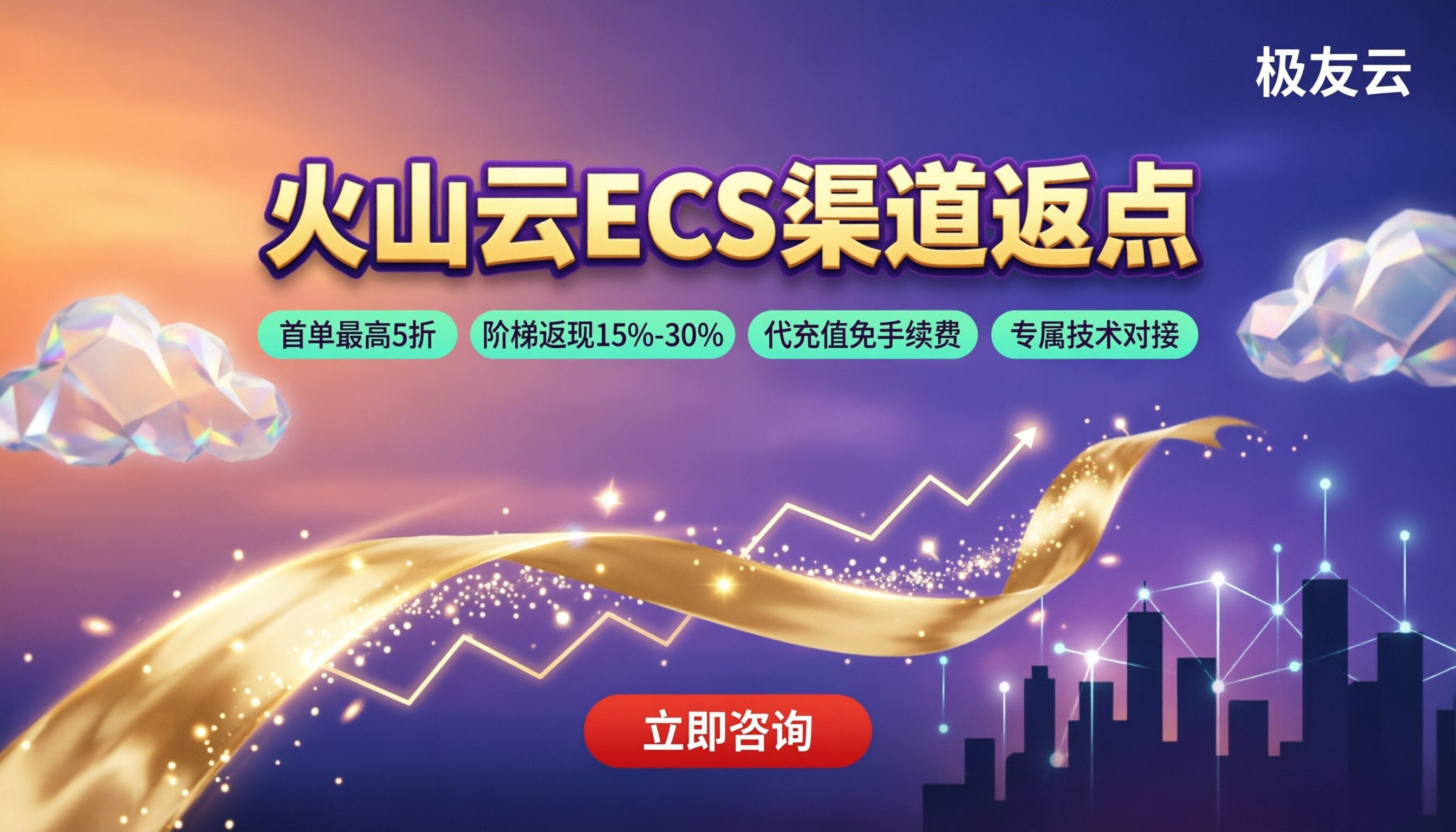火山云ECS渠道返点:代理折扣怎么谈更省