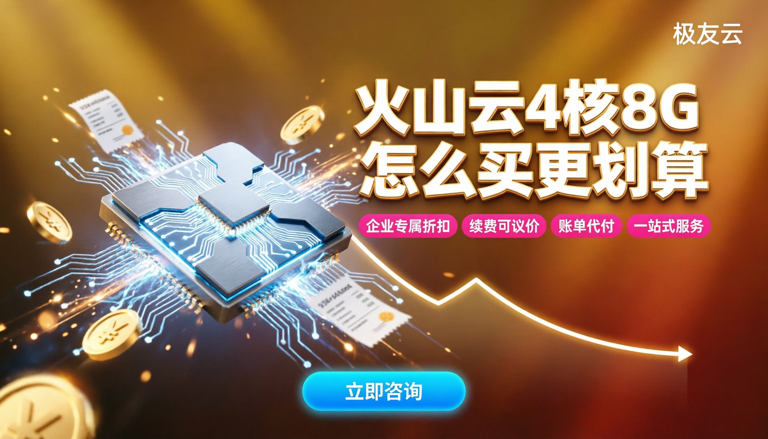 火山云4核8G服务器价格：怎么买更划算？