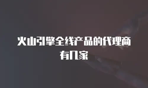 火山引擎全线产品的代理商有几家