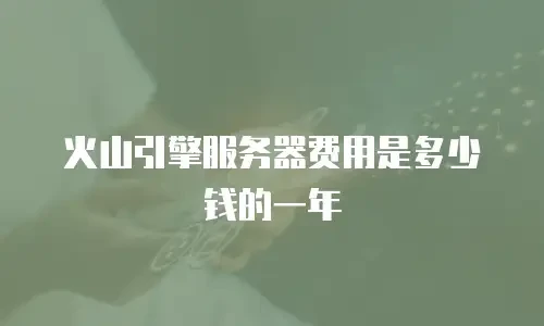 火山引擎服务器费用是多少钱的一年