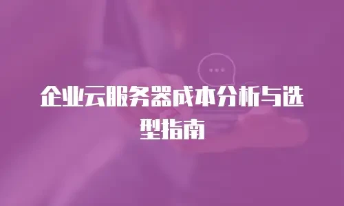 企业云服务器成本分析与选型指南
