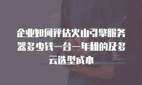 企业如何评估火山引擎服务器多少钱一台一年租的及多云选型成本