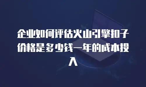 企业如何评估火山引擎扣子价格是多少钱一年的成本投入