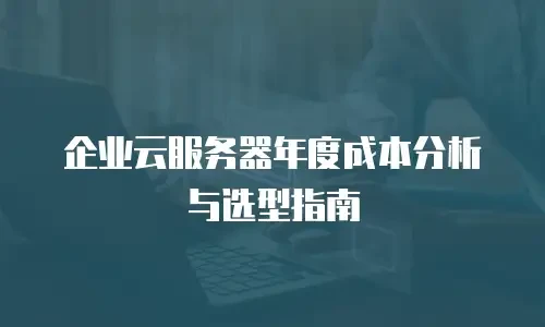 企业云服务器年度成本分析与选型指南