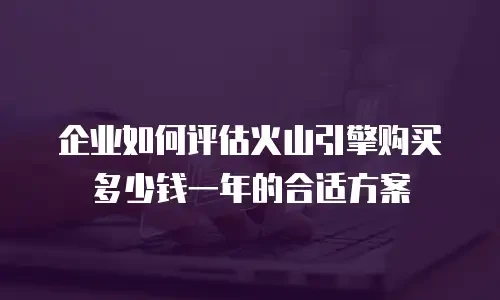 企业如何评估火山引擎购买多少钱一年的合适方案