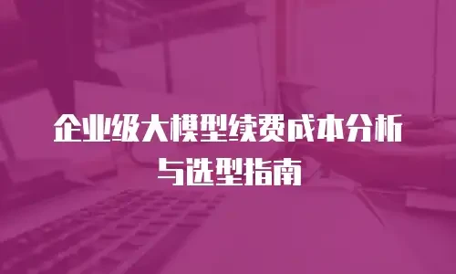 企业级大模型续费成本分析与选型指南
