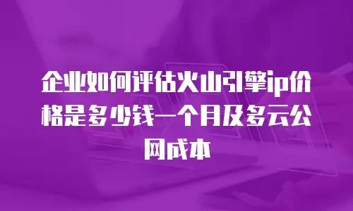 企业如何评估火山引擎ip价格是多少钱一个月及多云公网成本