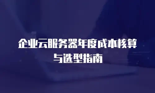 企业云服务器年度成本核算与选型指南