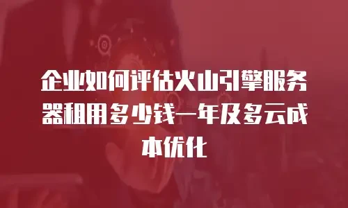 企业如何评估火山引擎服务器租用多少钱一年及多云成本优化