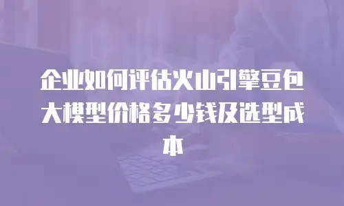 企业如何评估火山引擎豆包大模型价格多少钱及选型成本