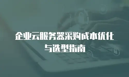 企业云服务器采购成本优化与选型指南