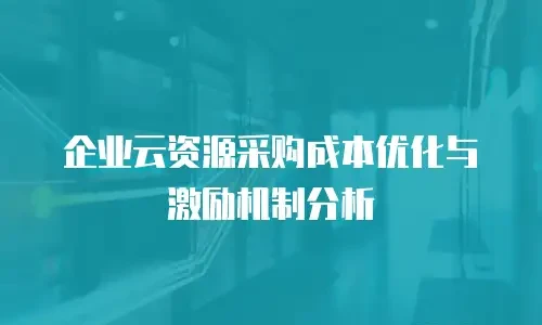 企业云资源采购成本优化与激励机制分析
