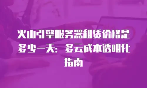 火山引擎服务器租赁价格是多少一天：多云成本透明化指南