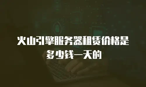 火山引擎服务器租赁价格是多少钱一天的