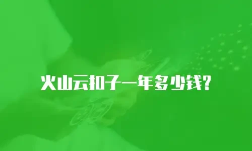 火山云扣子一年多少钱？