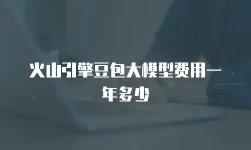 火山引擎豆包大模型费用一年多少