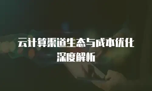 云计算渠道生态与成本优化深度解析