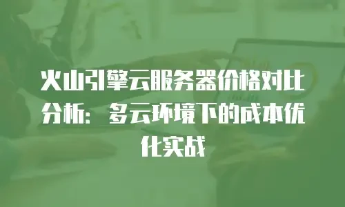 火山引擎云服务器价格对比分析：多云环境下的成本优化实战