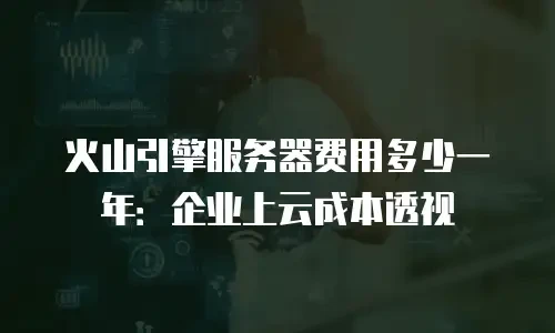 火山引擎服务器费用多少一年：企业上云成本透视
