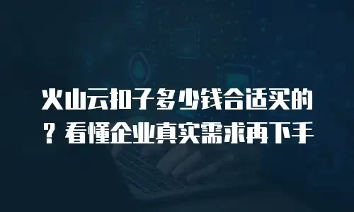 火山云扣子多少钱合适买的？看懂企业真实需求再下手