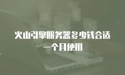 火山引擎服务器多少钱合适一个月使用