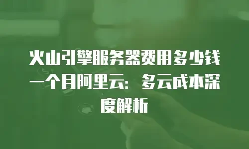火山引擎服务器费用多少钱一个月阿里云：多云成本深度解析