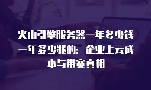 火山引擎服务器一年多少钱一年多少兆的：企业上云成本与带宽真相