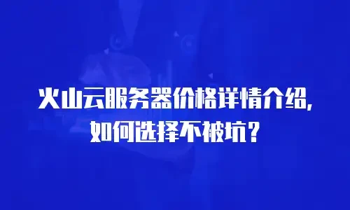 火山云服务器价格详情介绍，如何选择不被坑？