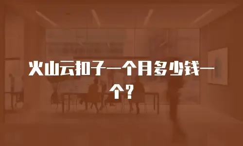 火山云扣子一个月多少钱一个？