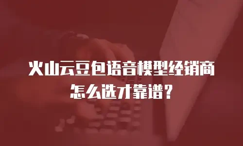 火山云豆包语音模型经销商怎么选才靠谱？