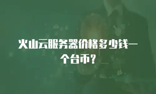 火山云服务器价格多少钱一个台币？