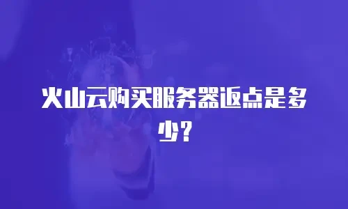 火山云购买服务器返点是多少？