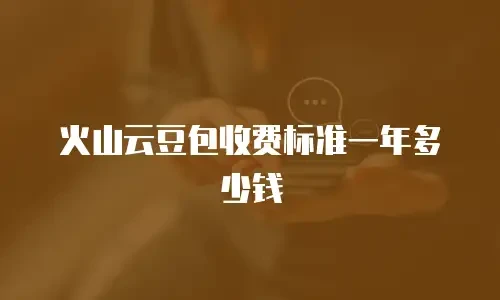 火山云豆包收费标准一年多少钱