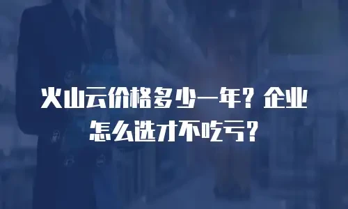 火山云价格多少一年？企业怎么选才不吃亏？
