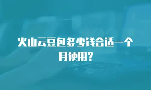 火山云豆包多少钱合适一个月使用？