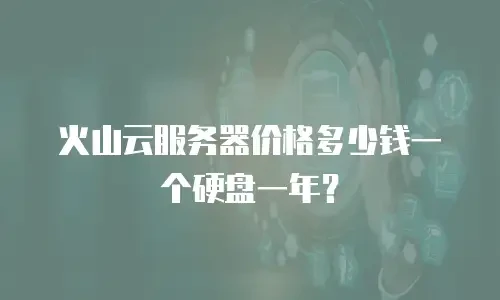 火山云服务器价格多少钱一个硬盘一年？