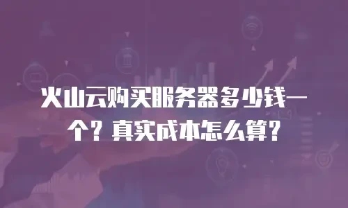 火山云购买服务器多少钱一个？真实成本怎么算？