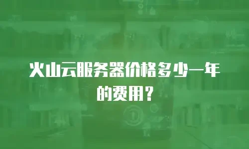 火山云服务器价格多少一年的费用？