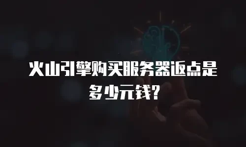火山引擎购买服务器返点是多少元钱？