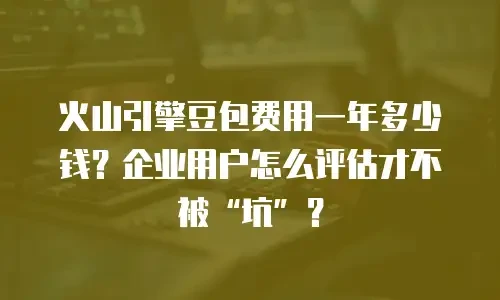 火山引擎豆包费用一年多少钱？企业用户怎么评估才不被“坑”？