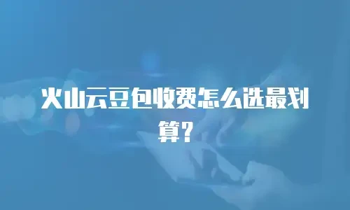 火山云豆包收费怎么选最划算？