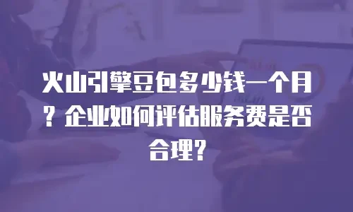 火山引擎豆包多少钱一个月？企业如何评估服务费是否合理？