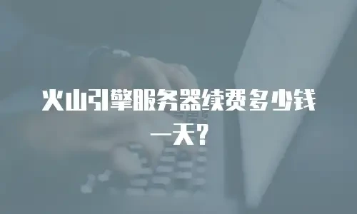 火山引擎服务器续费多少钱一天？