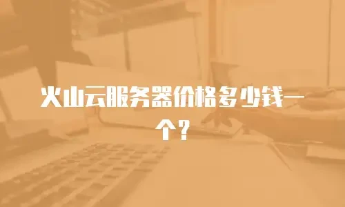 火山云服务器价格多少钱一个？