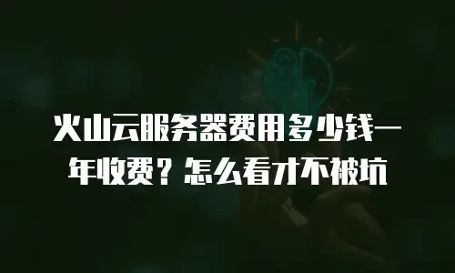 火山云服务器费用多少钱一年收费？怎么看才不被坑