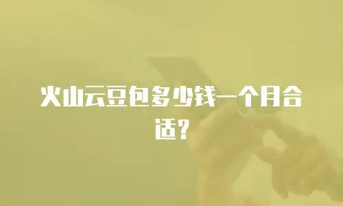火山云豆包多少钱一个月合适？