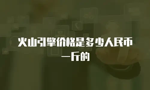 火山引擎价格是多少人民币一斤的