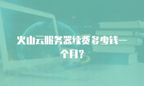 火山云服务器续费多少钱一个月？