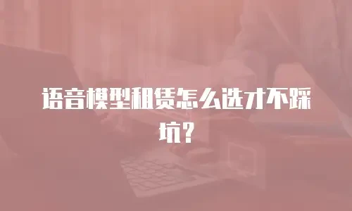 语音模型租赁怎么选才不踩坑？